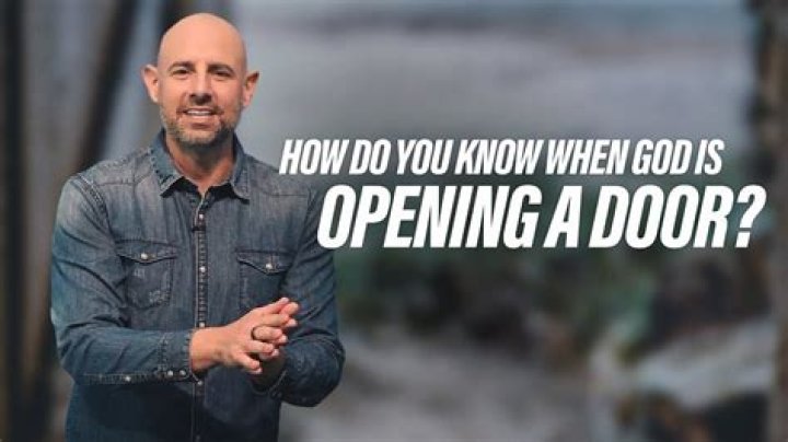 How do you know when God is opening a door?