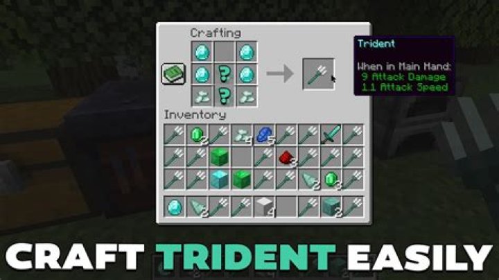 How do you make a trident in Minecraft?