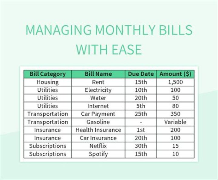 How do you manage bills and expenses?