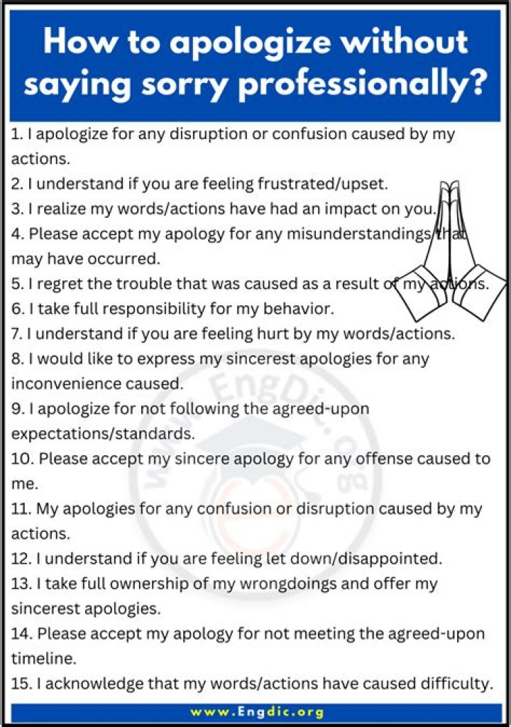 How do you professionally apologize for an error?
