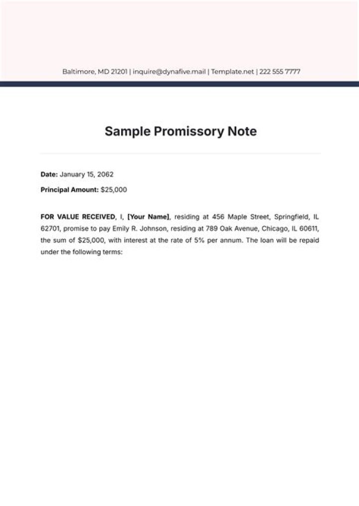 How do you record a promissory note in a journal entry?