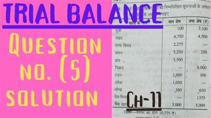 How do you solve a trial balance question?