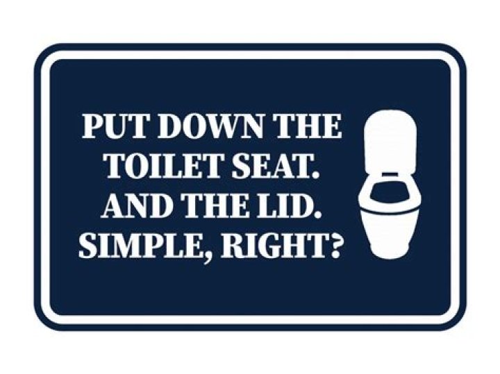 How do you teach a man to use the toilet seat down?