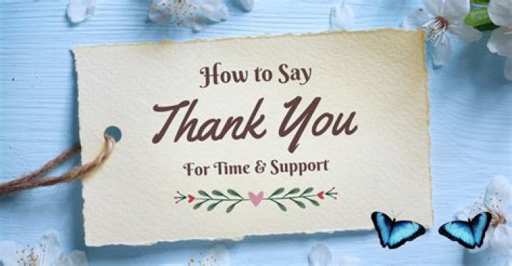 How do you thank someone for their time in advance?