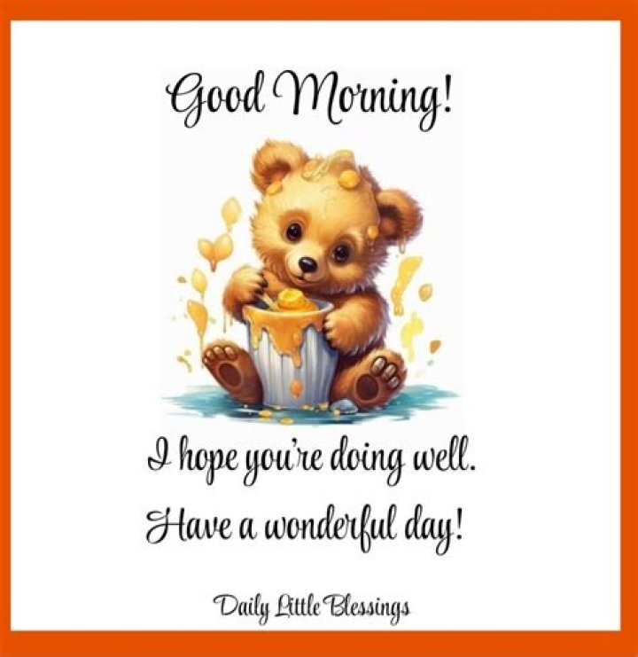 How do you write good morning hope you are doing well?