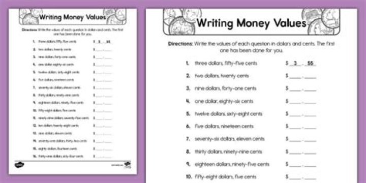 How do you write money in words?