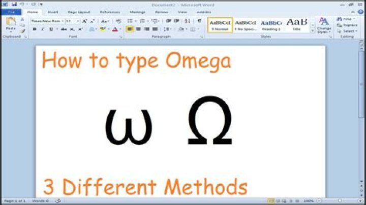 How do you write Omega?