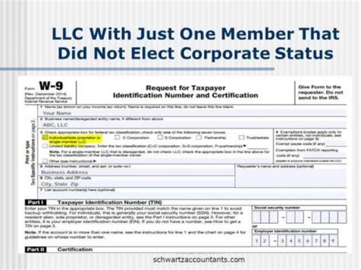 How does a single member LLC fill out a W9?