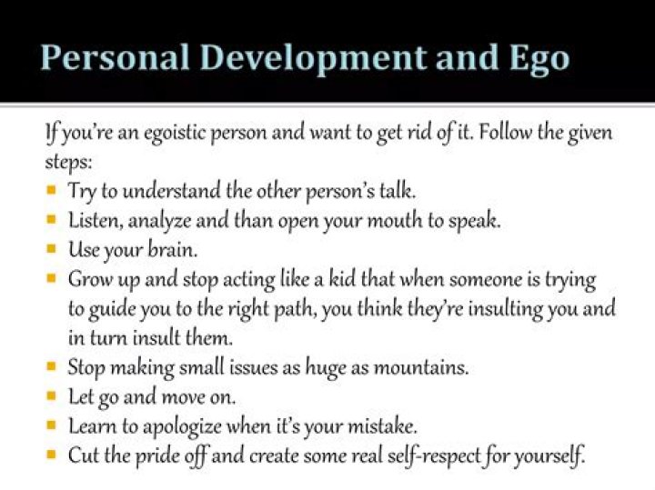 How does an egoistic person behave?