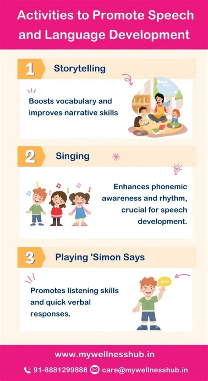 How does storytelling promote language development?
