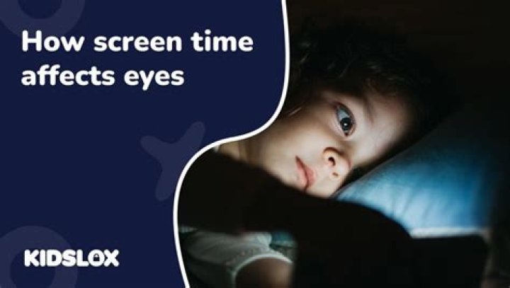 How does too much screen time affect children's eyes?