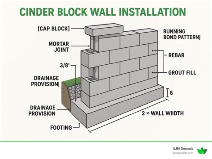 How high can a cinder block wall be?