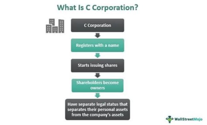 How is a C corporation set up for a business?