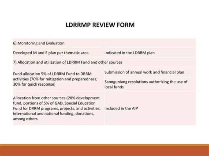 How many percent is the allocation of the local DRRM fund from the regular revenue sources?