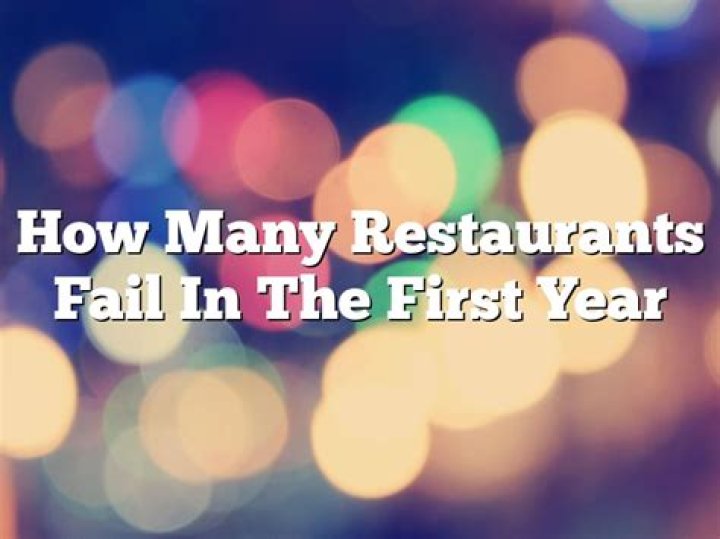 How many restaurants fail in the first year?