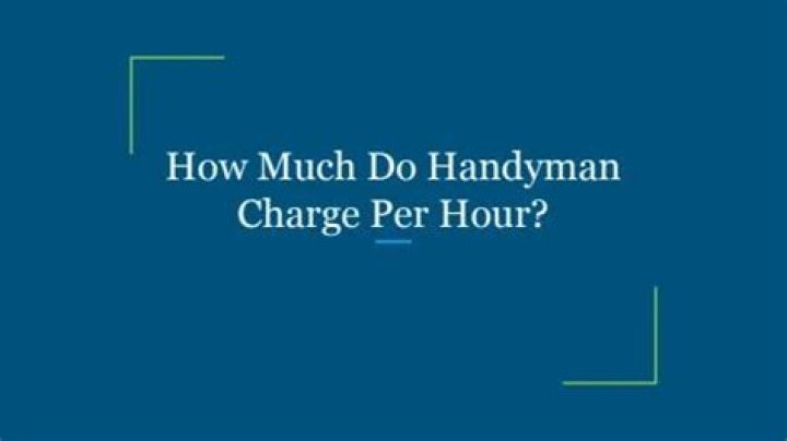 How much do handyman charge?