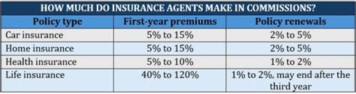 How much do insurance agents make per premium?
