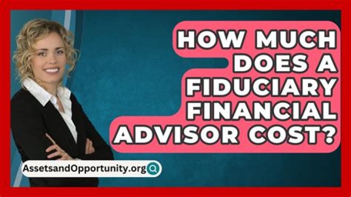 How much does a fiduciary financial advisor cost?