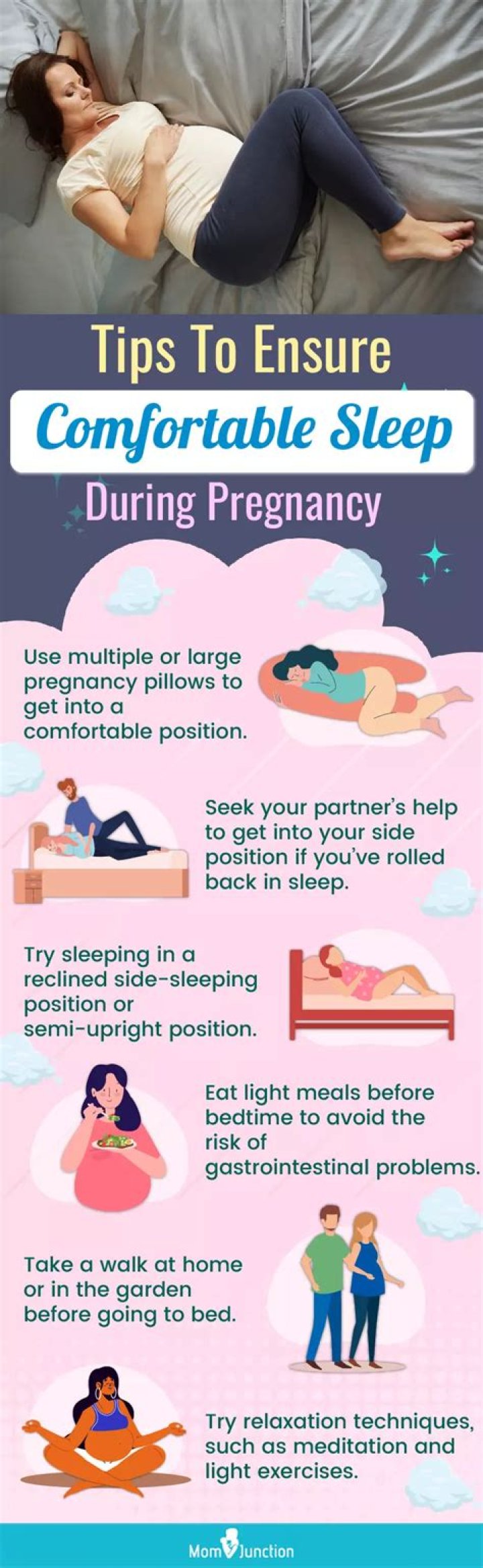 How should a pregnant mom sleep?