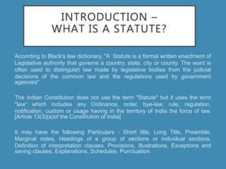 Is a statute part of the Constitution?