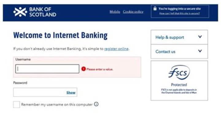 Is Bank of Scotland online working?