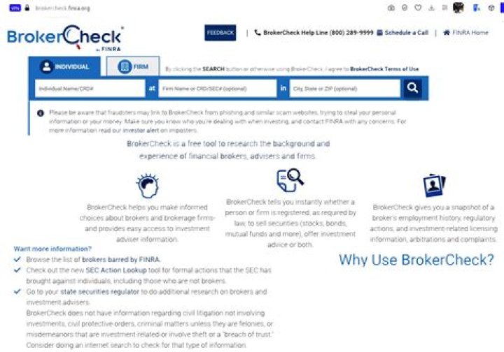 Is broker Check reliable?