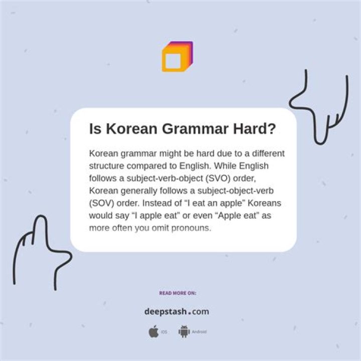 Is Korean grammar hard?