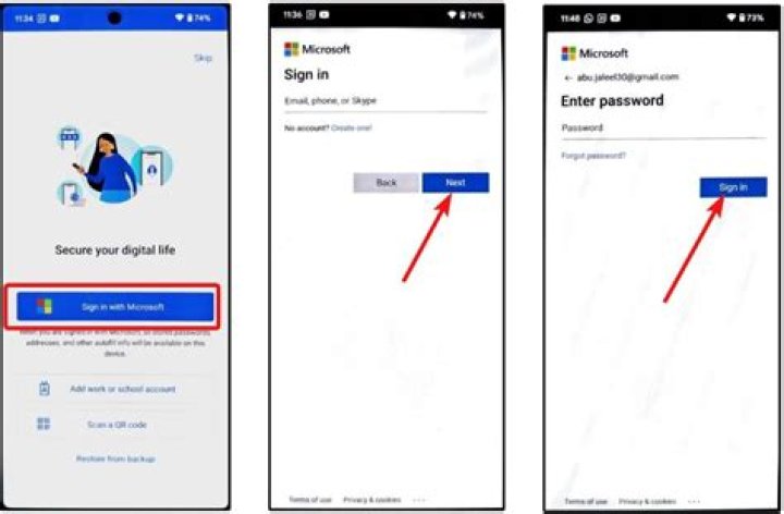 Is Microsoft account same as Gmail account?