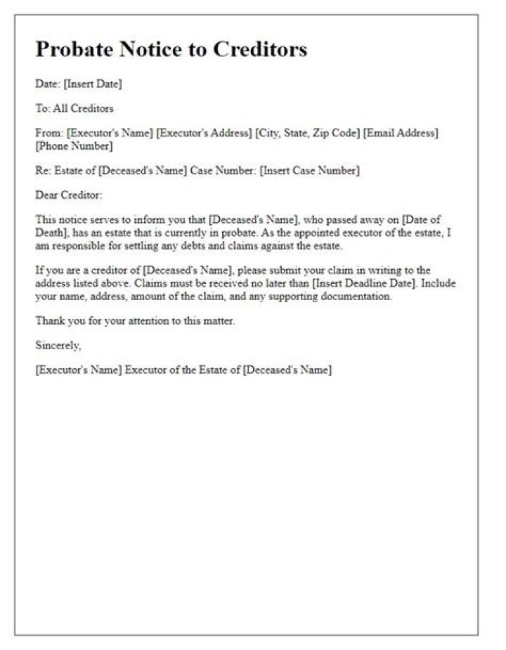 Is Notice to creditors mandatory?