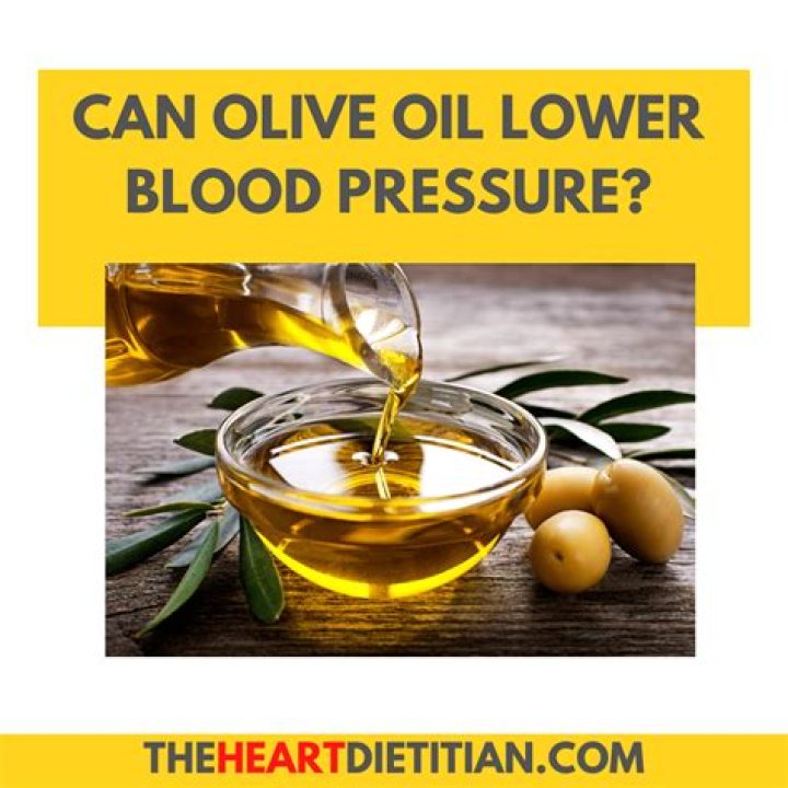 Is olive oil good for cholesterol and blood pressure?