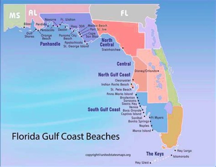 Is the gulf side or Atlantic side of Florida warmer in March?