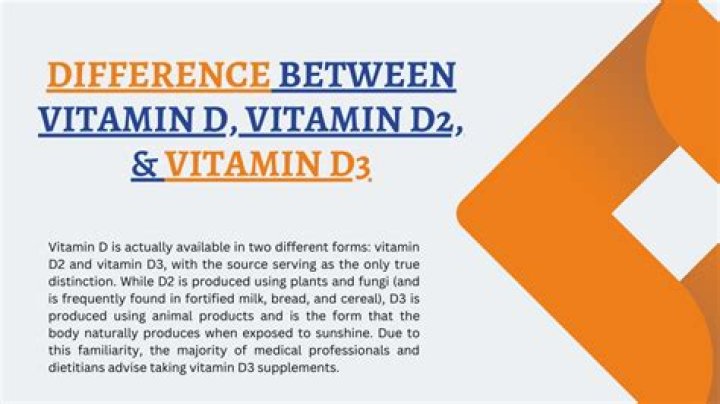 Is there a difference between vitamin D and vitamin D3?