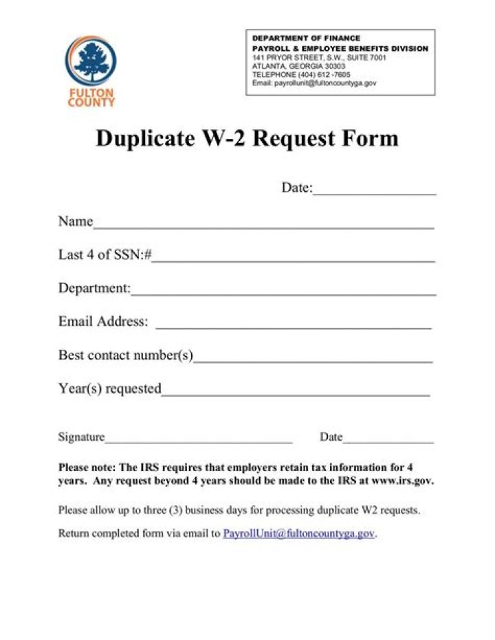 Is there a way to request a duplicate W-2?