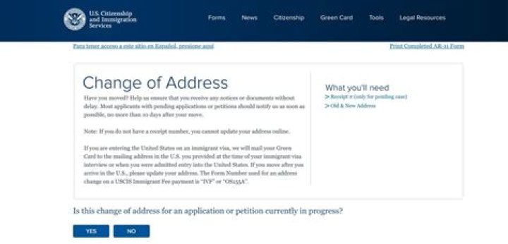 Is there an online change of address service?