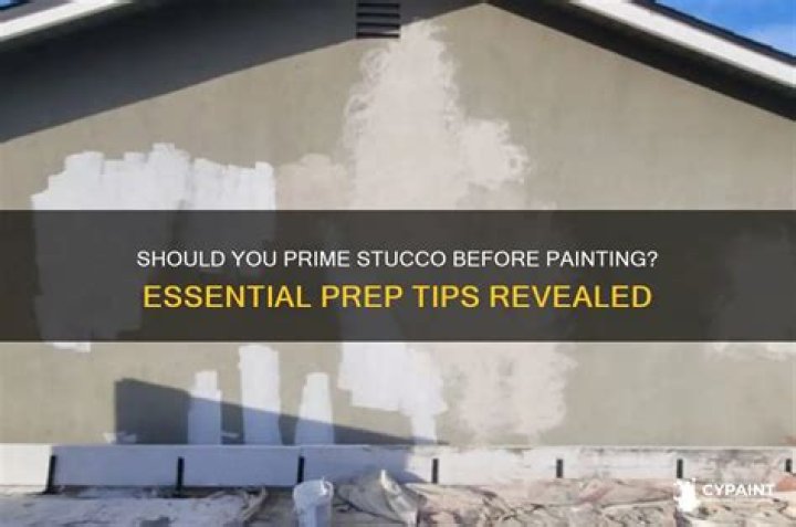 Should you prime stucco before painting?