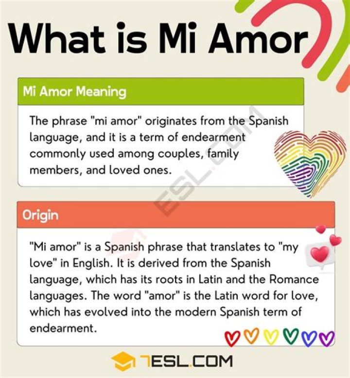 What's the meaning of mi amor?