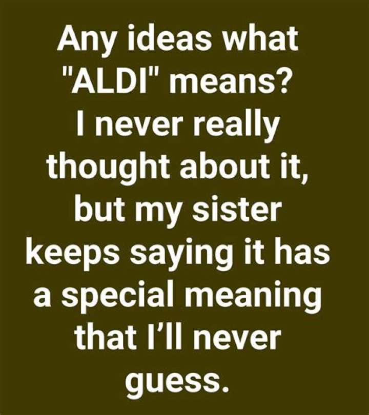 What Aldi means?