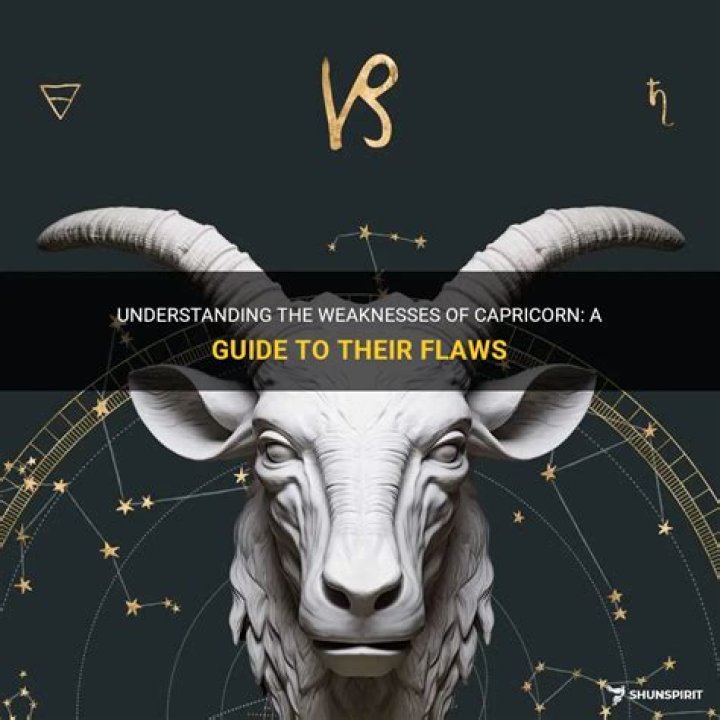 What are Capricorn weaknesses?