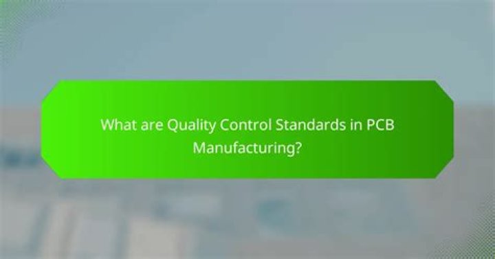 What are quality control standards?