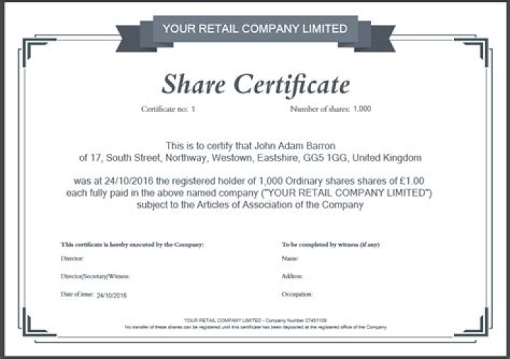 What are share certificates?
