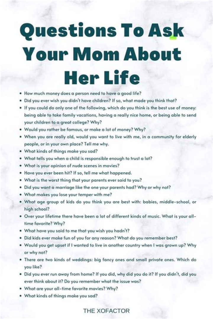 What are some questions to ask your daughter?