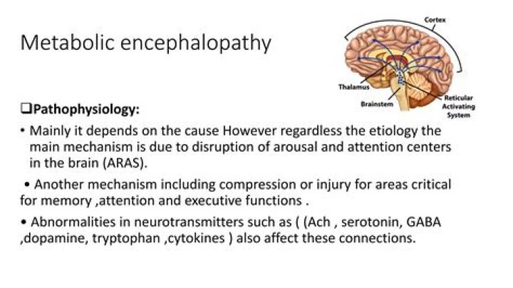 What are symptoms of metabolic encephalopathy?