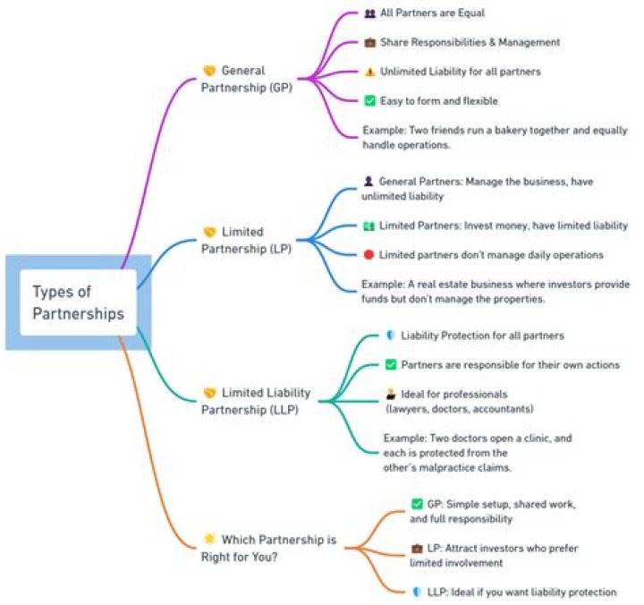 What are the 3 special types of partnerships?