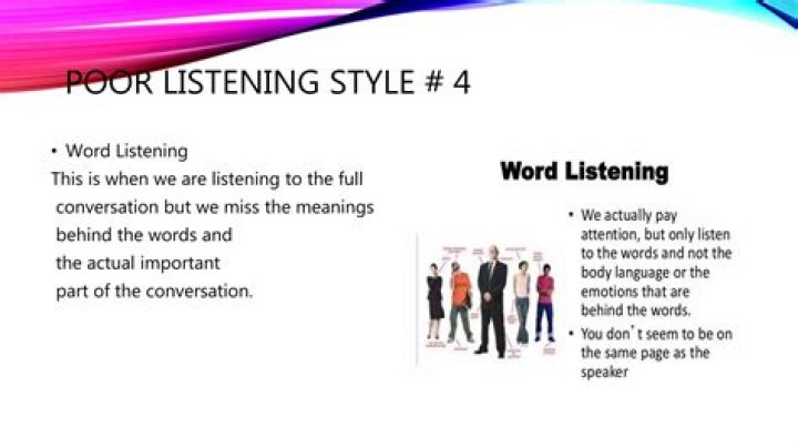 What are the 6 poor listening skills?