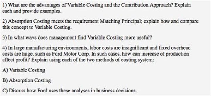 What are the advantages of variable costing?