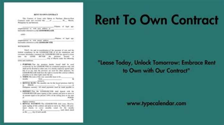 What are the drawbacks to the rent to own contract?