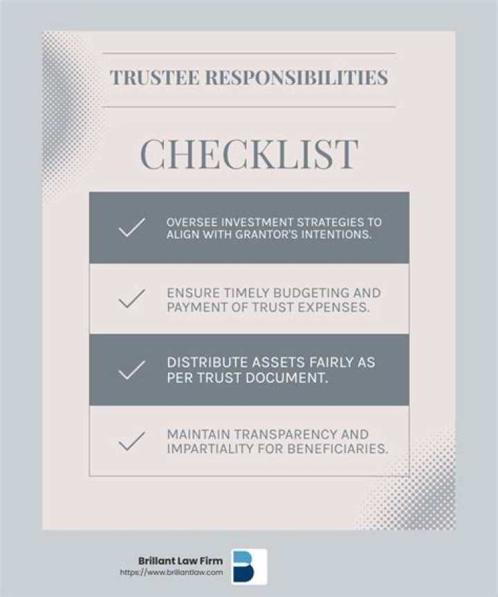 What are the legal responsibilities of a trustee?