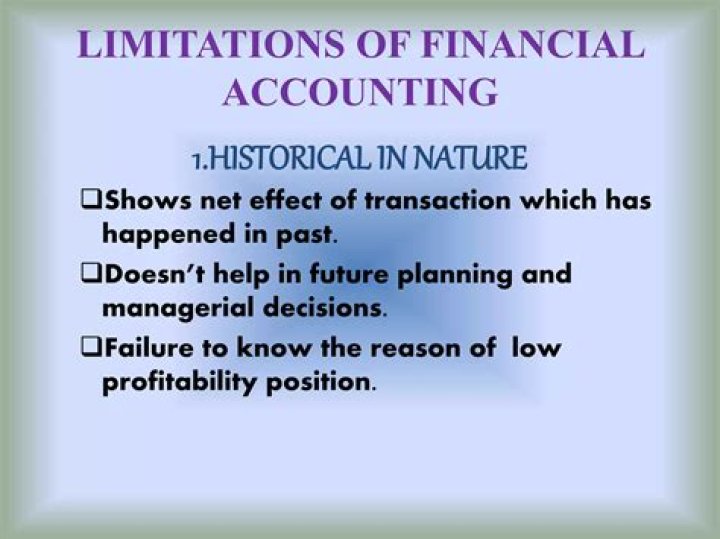 What are the limitations of financial accounting information?