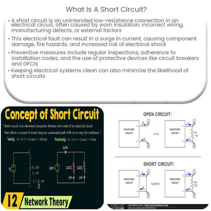What are the signs of a short circuit?