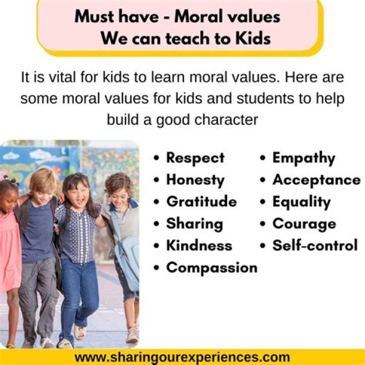 What are the top 3 values a parent should instill in their child?